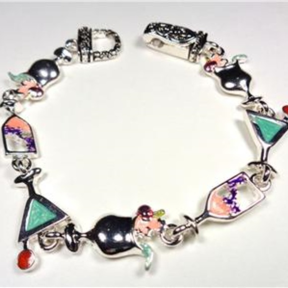 NAUTICAL ISLAND TROPICAL DRINK COCKTAIL BRACELET - Picture 3 of 3